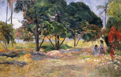 Landschap met Drie Bomen, 1892 door Paul Gauguin