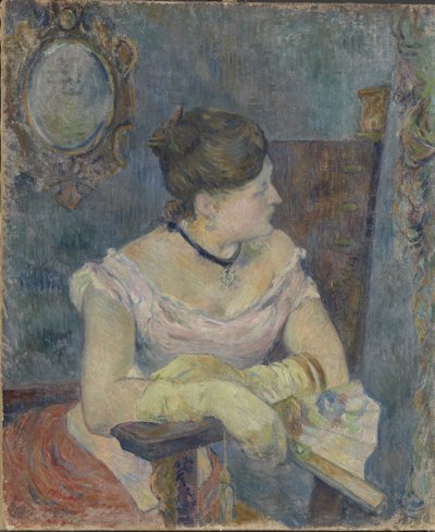 Mevrouw Mette Gauguin in avondjurk, 1884 door Paul Gauguin