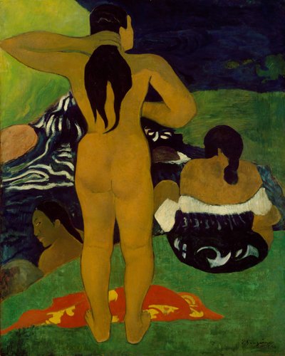 Tahitische vrouwen baden, 1892 door Paul Gauguin