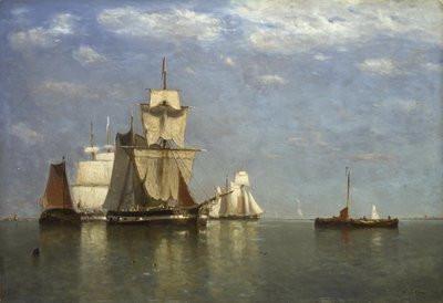 Schepen voor Vlissingen, 1869 door Paul Jean Clays