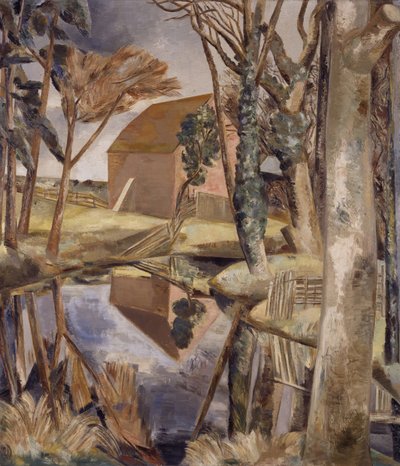 Oxenbridge Vijver, 1927-28 door Paul Nash