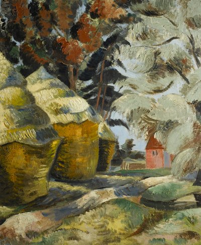 De hooiberg, c.1925 door Paul Nash