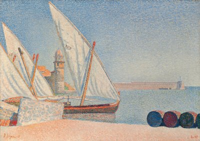 Collioure, Les Balancelles, 1887 door Paul Signac