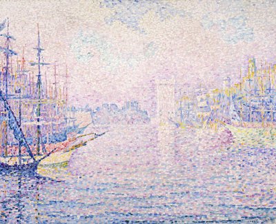 Haven van Marseille, ochtendmist, 1906 door Paul Signac