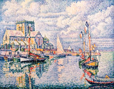 De haven van Barfleur door Paul Signac