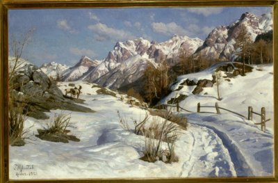 Winter in Engadin door Peder Monsted