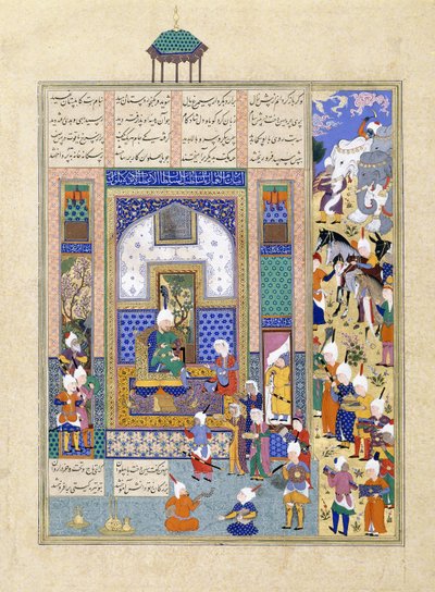 Sindukht Komt naar Sam met Geschenken, c.1500-1540s door Persian School