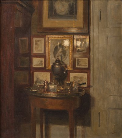 Interieur met een Samovar. Avond door Peter Vilhelm Ilsted