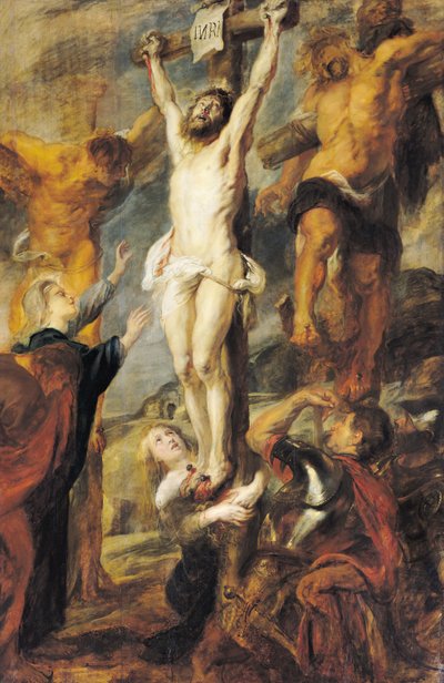 Christus Tussen de Twee Dieven, c.1635 door Peter Paul Rubens