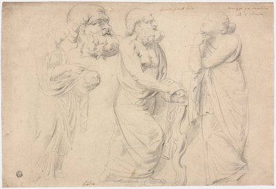 Studies van een Romeinse sarcofaag door Peter Paul Rubens