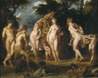 Het oordeel van Paris, ca. 1606 door Peter Paul Rubens