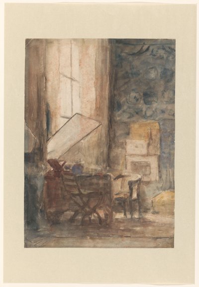 Hoekje in het atelier van Philip Zilcken door Philip Zilcken