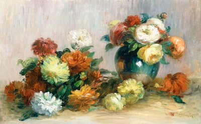 Bloemenkransen, c.1880 door Pierre Auguste Renoir