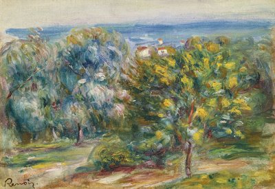 Middaglandschap, 1910 door Pierre Auguste Renoir