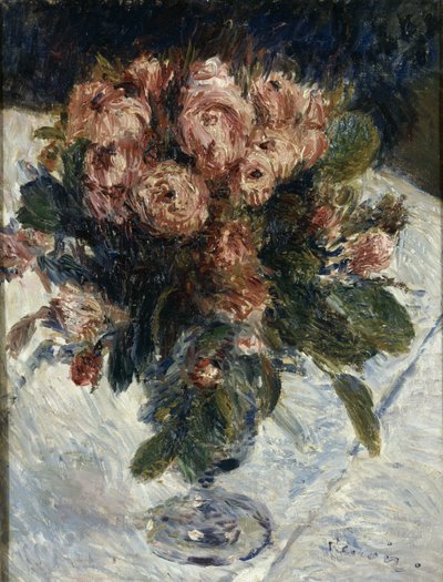 Mossrozen, c. 1890 door Pierre Auguste Renoir