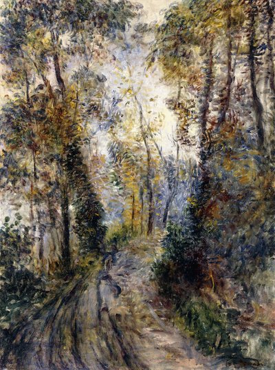 Het bospad door Pierre Auguste Renoir