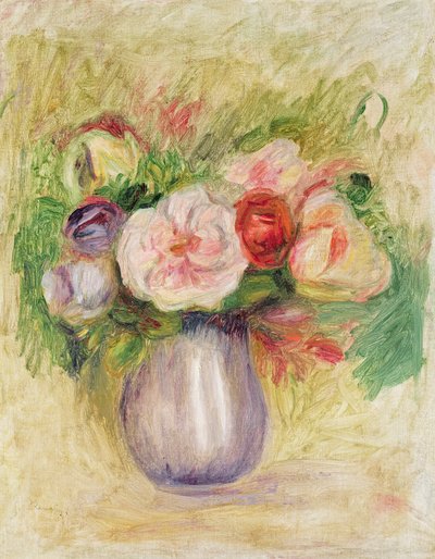 Vaas met Bloemen door Pierre Auguste Renoir