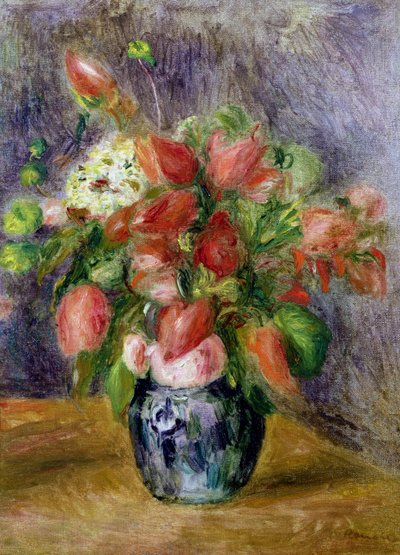 Vaas met Bloemen, ca. 1909 door Pierre Auguste Renoir