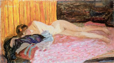 De roze sofa door Pierre Bonnard