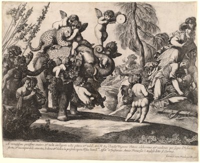 Bacchus met Diana en Minerva door Pierre Brebiette