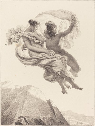 Zephyr en Psyche door Pierre Claude François Delorme