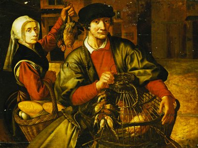 Een pluimveeverkoper door Pieter Aertsen