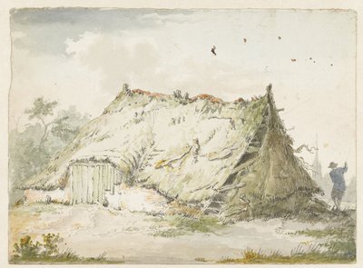 Bouwvallige boerderij door Pieter Bartholomeusz. Barbiers