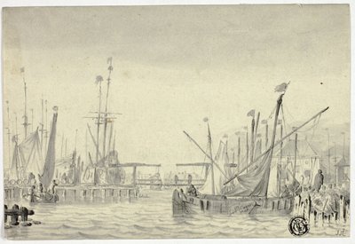 Schepen in de Haven door Pieter Coopse