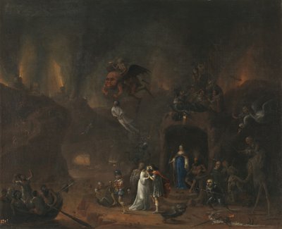 Orpheus en Eurydice in de hel door Pieter Fris