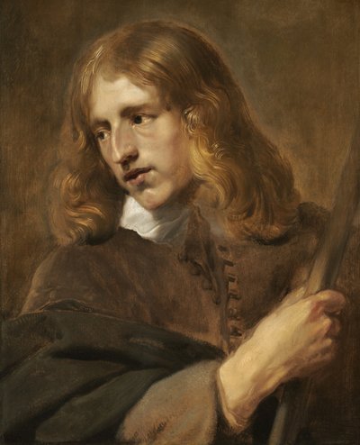 Een Jonge Man met een Staf, 1640 door Pieter Soutman