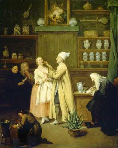 De Apotheker, ca. 1752 door Pietro Longhi