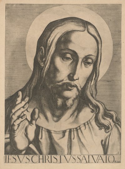 Buste van Christus door Raffaello Schiaminossi