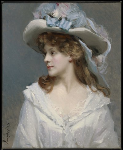 Vrouw in het Wit door Raimundo de Madrazo y Garreta