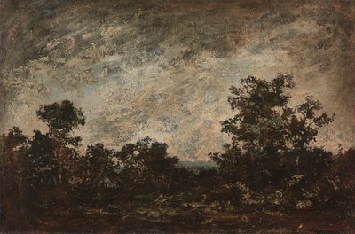 Indiaans kamp, c.1890 door Ralph Albert Blakelock