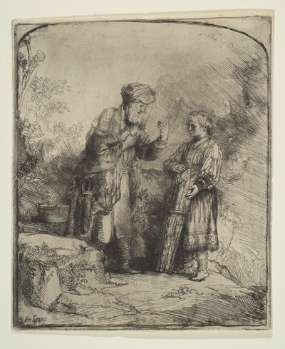 Abraham en Isaac, 1645 door Rembrandt van Rijn