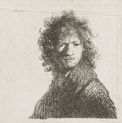 Zelfportret Fronsend door Rembrandt van Rijn