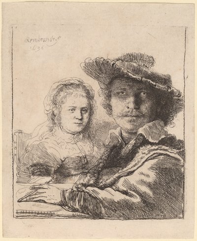 Zelfportret met Saskia door Rembrandt van Rijn