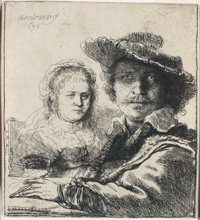 Zelfportret met Saskia door Rembrandt van Rijn