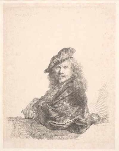 Zelfportret door Rembrandt van Rijn