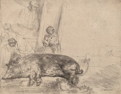 Het varken, 1643 door Rembrandt van Rijn