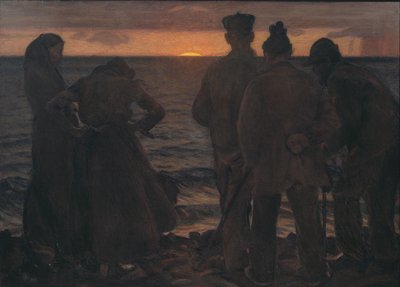 De oude mensen aan het strand door Richard Bergh