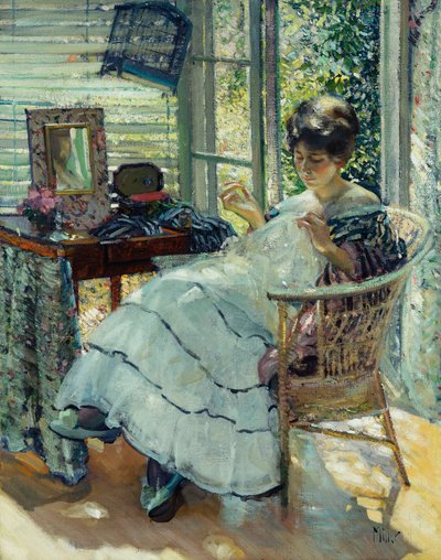 Naaien door Richard Emil Miller