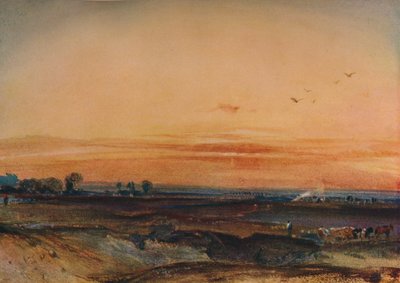 Zonsondergang, 1826 door Richard Parkes Bonington