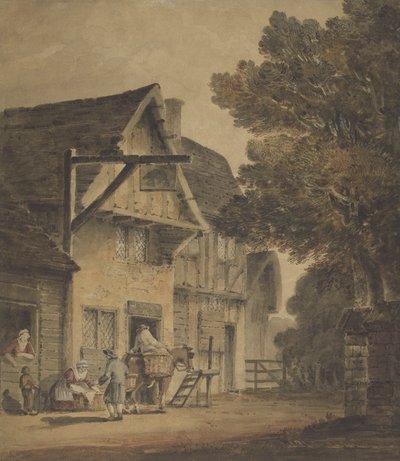 Figuren Buiten de Boar Inn door Robert Dixon