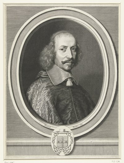 Portret van Kardinaal Mazarin, 1655 door Robert Nanteuil