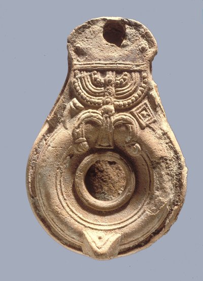 Joodse olielamp (terracotta) door Roman Roman