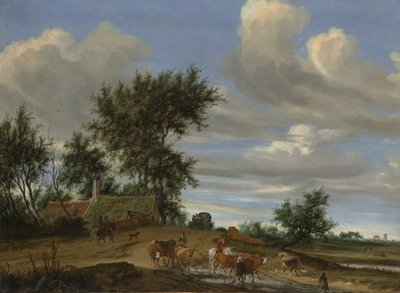 Een Landweg door Salomon Ruysdael