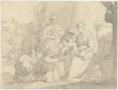 Aanbidding der koningen door Salomon de Bray (attributed to)