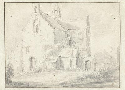 Romaanse kerk door Salomon van Ruysdael (possibly)