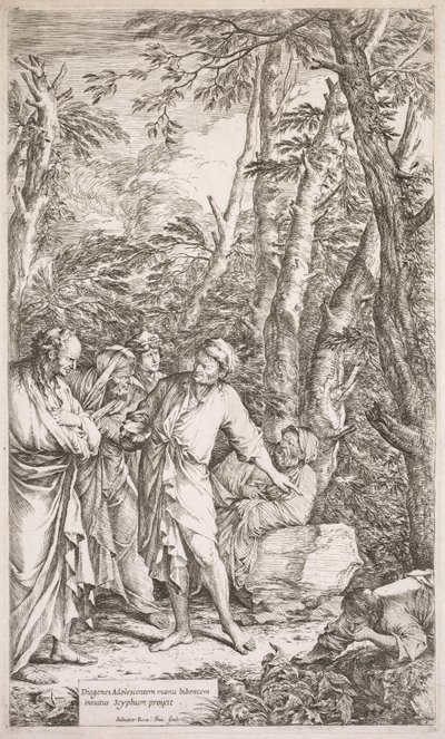 Diogenes en Zijn Beker door Salvator Rosa